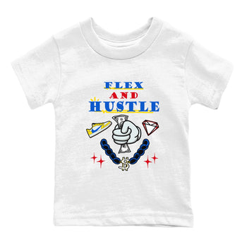 AJ1 Travis Scott Canary shirt to match jordans Flex And Hustle sneaker tees Air Jordan 1 Travis Scott Canary SNRT sneaker release tees baby toddler White 2 cotton Shirt