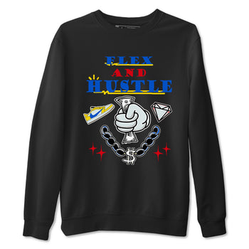 AJ1 Travis Scott Canary shirt to match jordans Flex And Hustle sneaker tees Air Jordan 1 Travis Scott Canary SNRT Sneaker Release Tees unisex cotton Black 2 crew neck shirt