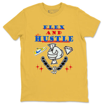 AJ1 Travis Scott Canary shirt to match jordans Flex And Hustle sneaker tees Air Jordan 1 Travis Scott Canary SNRT Sneaker Release Tees unisex cotton Daisy 2 crew neck shirt