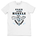 11s Legend Blue shirts to match jordans Flex And Hustle best t shirts to wear with jordans AJ11 Retro Legend Blue match shoes to clothes SNRT Sneaker Tees unisex cotton White 2 shirts