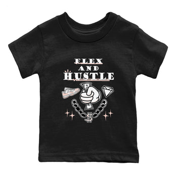 11s Legend Pink shirt to match jordans Flex And Hustle sneaker tees Air Jordan 11 Legend Pink SNRT sneaker release tees baby toddler Black 2 cotton Shirt