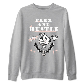 11s Legend Pink shirt to match jordans Flex And Hustle sneaker tees Air Jordan 11 Legend Pink SNRT Sneaker Release Tees unisex cotton Heather Grey 2 crew neck shirt