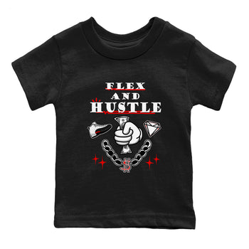 12s Taxi Flip shirt to match jordans Flex And Hustle sneaker tees Air Jordan 12 Taxi Flip SNRT sneaker release tees baby toddler Black 2 cotton Shirt