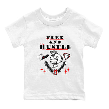12s Taxi Flip shirt to match jordans Flex And Hustle sneaker tees Air Jordan 12 Taxi Flip SNRT sneaker release tees baby toddler White 2 cotton Shirt