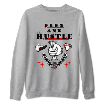 12s Taxi Flip shirt to match jordans Flex And Hustle sneaker tees Air Jordan 12 Taxi Flip SNRT Sneaker Release Tees unisex cotton Heather Grey 2 crew neck shirt