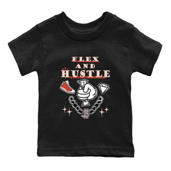Air Jordan 13 Red Dune shirts to match jordans Flex And Hustle sneaker match tees Air Jordan 13 Red Dune SNRT Sneaker Tees streetwear brand Baby and Youth Black 2 cotton tee