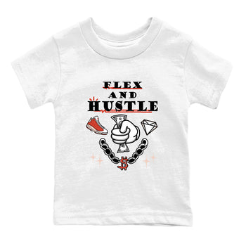 Air Jordan 13 Red Dune shirts to match jordans Flex And Hustle sneaker match tees Air Jordan 13 Red Dune SNRT Sneaker Tees streetwear brand Baby and Youth White 2 cotton tee