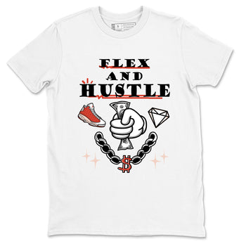 Air Jordan 13 Red Dune shirts to match jordans Flex And Hustle sneaker match tees Air Jordan 13 Red Dune SNRT Sneaker Tees streetwear brand White 2 unisex cotton tee