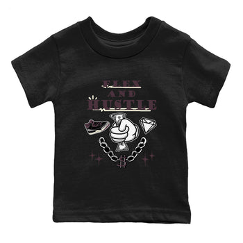 AJ3 A Ma Maniere x Black shirts to match jordans Flex And Hustle sneaker match tees A Ma Maniere x Air Jordan 3 “Black” SNRT Sneaker Tees streetwear brand Baby and Youth Black 2 cotton tee