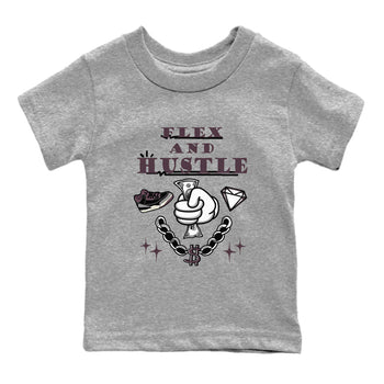 AJ3 A Ma Maniere x Black shirts to match jordans Flex And Hustle sneaker match tees A Ma Maniere x Air Jordan 3 “Black” SNRT Sneaker Tees streetwear brand Baby and Youth Heather Grey 2 cotton tee