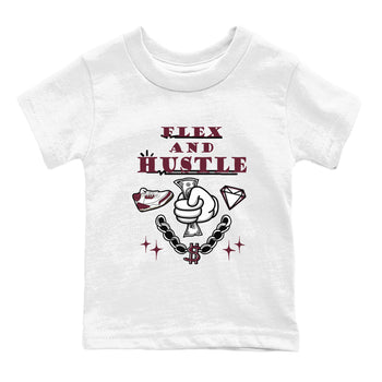 3s A Ma Maniere x Burgundy Crush shirts to match jordans Flex And Hustle sneaker match teesA Ma Maniére x Air Jordan 3 "Burgundy Crush" SNRT Sneaker Tees streetwear brand Baby and Youth White 2 cotton tee