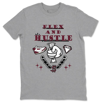 3s A Ma Maniere x Burgundy Crush shirts to match jordans Flex And Hustle sneaker match teesA Ma Maniére x Air Jordan 3 "Burgundy Crush" SNRT Sneaker Tees streetwear brand Heather Grey 2 unisex cotton tee