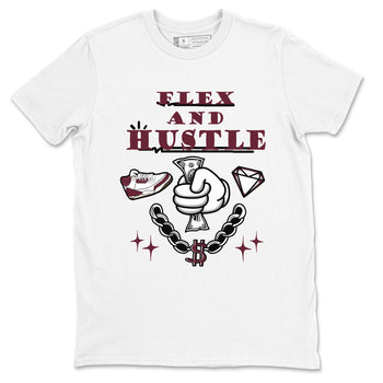 3s A Ma Maniere x Burgundy Crush shirts to match jordans Flex And Hustle sneaker match teesA Ma Maniére x Air Jordan 3 "Burgundy Crush" SNRT Sneaker Tees streetwear brand White 2 unisex cotton tee