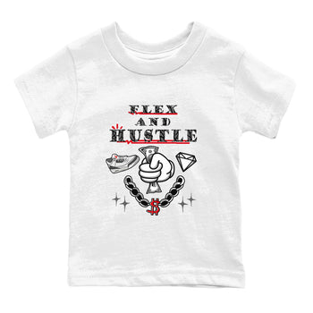 3s Cement Grey shirts to match jordans Flex And Hustle sneaker match tees Air Jordan 3 Cement Grey SNRT Sneaker Release Tees Youth Baby White 2 crew neck shirts