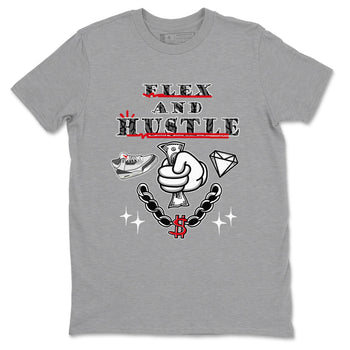 3s Cement Grey shirts to match jordans Flex And Hustle sneaker match tees Air Jordan 3 Cement Grey SNRT Sneaker Release Tees unisex cotton Heather Grey 2 crew neck shirts