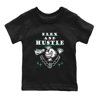 4s Oxidized Green shirts to match jordans Flex And Hustle sneaker match tees Air Jordan 4 Oxidized Green SNRT Sneaker Tees streetwear brand Baby and Youth Black 2 cotton tee
