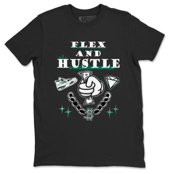 4s Oxidized Green shirts to match jordans Flex And Hustle sneaker match tees Air Jordan 4 Oxidized Green SNRT Sneaker Tees streetwear brand Black 2 unisex cotton tee