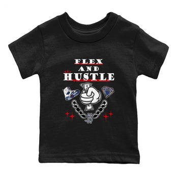 6s Olympic shirt to match jordans Flex And Hustle sneaker tees Air Jordan 6 Olympic SNRT sneaker release tees baby toddler Black 2 cotton Shirt