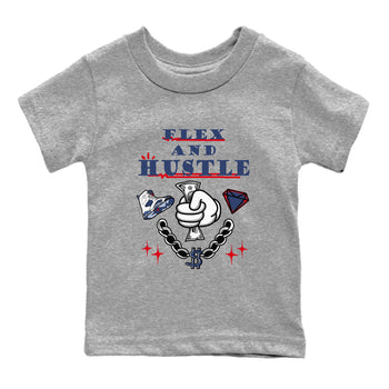 6s Olympic shirt to match jordans Flex And Hustle sneaker tees Air Jordan 6 Olympic SNRT sneaker release tees baby toddler Heather Grey 2 cotton Shirt