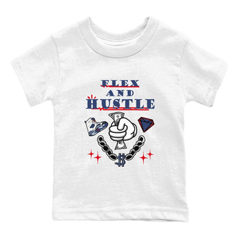 6s Olympic shirt to match jordans Flex And Hustle sneaker tees Air Jordan 6 Olympic SNRT sneaker release tees baby toddler White 2 cotton Shirt