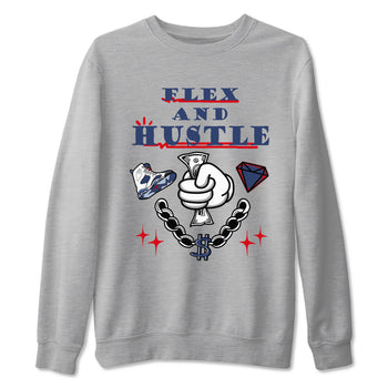 6s Olympic shirt to match jordans Flex And Hustle sneaker tees Air Jordan 6 Olympic SNRT Sneaker Release Tees unisex cotton Heather Grey 2 crew neck shirt