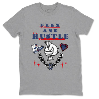 6s Olympic shirt to match jordans Flex And Hustle sneaker tees Air Jordan 6 Olympic SNRT Sneaker Release Tees unisex cotton Heather Grey 2 crew neck shirt