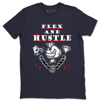 6s Olympic shirt to match jordans Flex And Hustle sneaker tees Air Jordan 6 Olympic SNRT Sneaker Release Tees unisex cotton Navy 2 crew neck shirt