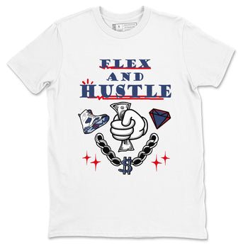 6s Olympic shirt to match jordans Flex And Hustle sneaker tees Air Jordan 6 Olympic SNRT Sneaker Release Tees unisex cotton White 2 crew neck shirt