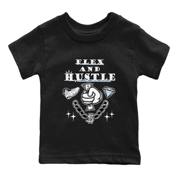 AJ6 Reverse Oreo shirt to match jordans Flex And Hustle sneaker tees Air Jordan 6 White Black SNRT sneaker release tees baby toddler Black 2 cotton Shirt