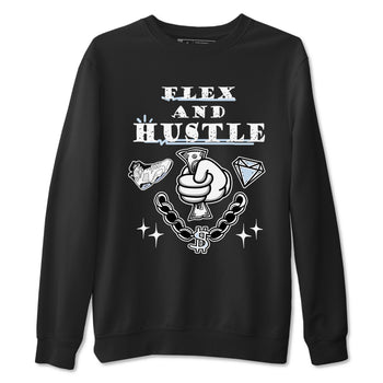 AJ6 Reverse Oreo shirt to match jordans Flex And Hustle sneaker tees Air Jordan 6 White Black SNRT Sneaker Release Tees unisex cotton Black 2 crew neck shirt