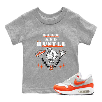 Air Max 1 OG '86 'Summit White and Cosmic Clay shirts to match jordans Flex And Hustle sneaker match tees Air Max 1 Cosmic Clay match shoes to clothes SNRT Sneaker Tees Youth Baby Heather Grey 1 tee