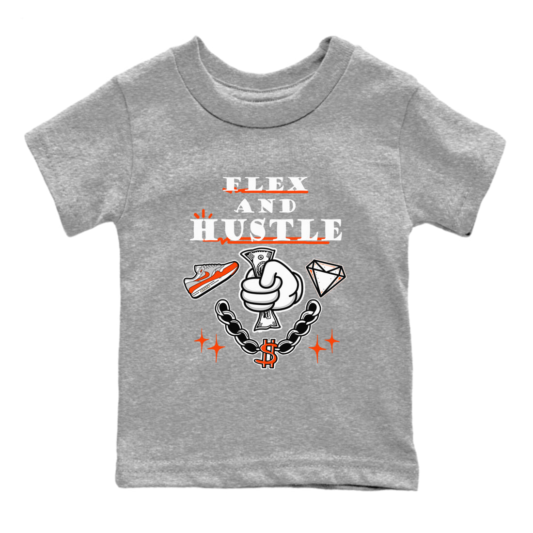 Air Max 1 OG '86 'Summit White and Cosmic Clay shirts to match jordans Flex And Hustle sneaker match tees Air Max 1 Cosmic Clay match shoes to clothes SNRT Sneaker Tees Youth Baby Heather Grey 2 tee