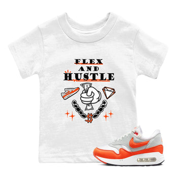 Air Max 1 OG '86 'Summit White and Cosmic Clay shirts to match jordans Flex And Hustle sneaker match tees Air Max 1 Cosmic Clay match shoes to clothes SNRT Sneaker Tees Youth Baby White 1 tee