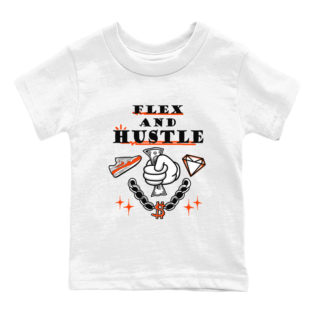 Air Max 1 OG '86 'Summit White and Cosmic Clay shirts to match jordans Flex And Hustle sneaker match tees Air Max 1 Cosmic Clay match shoes to clothes SNRT Sneaker Tees Youth Baby White 2 tee