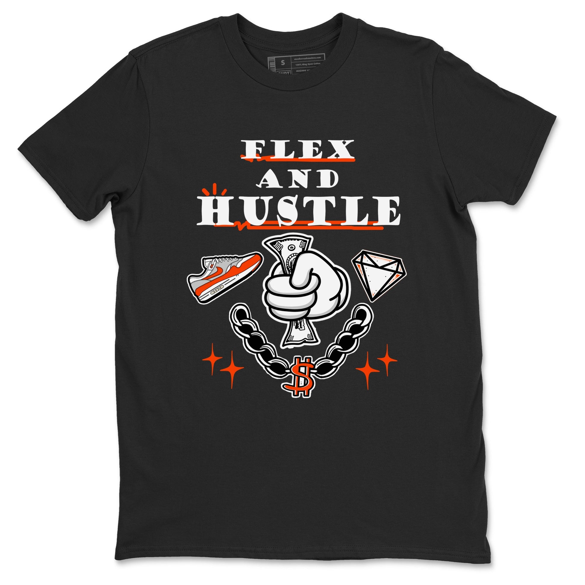 Air Max 1 OG '86 'Summit White and Cosmic Clay shirts to match jordans Flex And Hustle sneaker match tees Air Max 1 Cosmic Clay match shoes to clothes SNRT Sneaker Tees unisex cotton Black 2 shirts