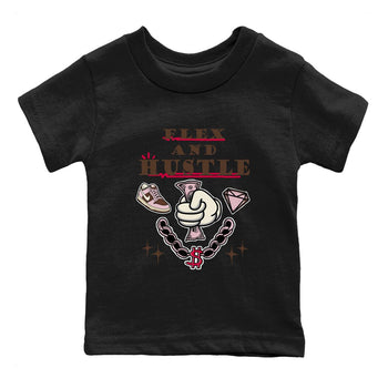Dunk Cacao Wow And Pink Foam shirts to match jordans Flex And Hustle sneaker match tees Dunk Cacao Wow And Pink Foam SNRT Sneaker Tees streetwear brand Baby and Youth Black 2 cotton tee