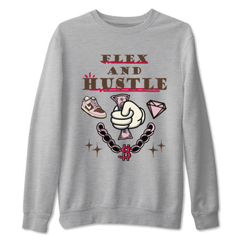 Dunk Cacao Wow And Pink Foam shirts to match jordans Flex And Hustle sneaker match tees Dunk Cacao Wow And Pink Foam SNRT Sneaker Tees streetwear brand Heather Grey 2 unisex cotton tee