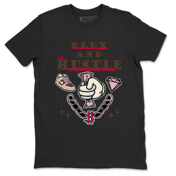 Dunk Cacao Wow And Pink Foam shirts to match jordans Flex And Hustle sneaker match tees Dunk Cacao Wow And Pink Foam SNRT Sneaker Tees streetwear brand Black 2 unisex cotton tee