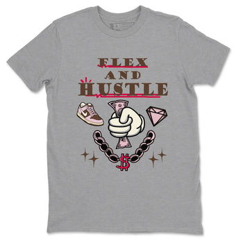 Dunk Cacao Wow And Pink Foam shirts to match jordans Flex And Hustle sneaker match tees Dunk Cacao Wow And Pink Foam SNRT Sneaker Tees streetwear brand Heather Grey 2 unisex cotton tee