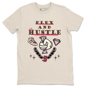 Dunk Cacao Wow And Pink Foam shirts to match jordans Flex And Hustle sneaker match tees Dunk Cacao Wow And Pink Foam SNRT Sneaker Tees streetwear brand Natural 2 unisex cotton tee