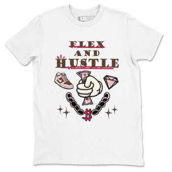 Dunk Cacao Wow And Pink Foam shirts to match jordans Flex And Hustle sneaker match tees Dunk Cacao Wow And Pink Foam SNRT Sneaker Tees streetwear brand White 2 unisex cotton tee