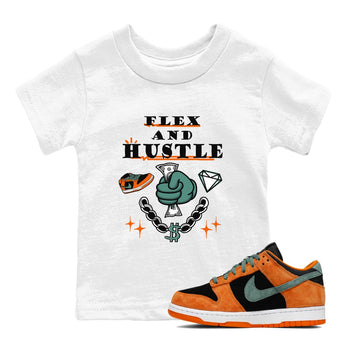 Dunk Low Ceramic shirts to match jordans Flex And Hustle sneaker match tees Dunk Ceramic match shoes to clothes SNRT Sneaker Tees Youth Baby White 1 tee