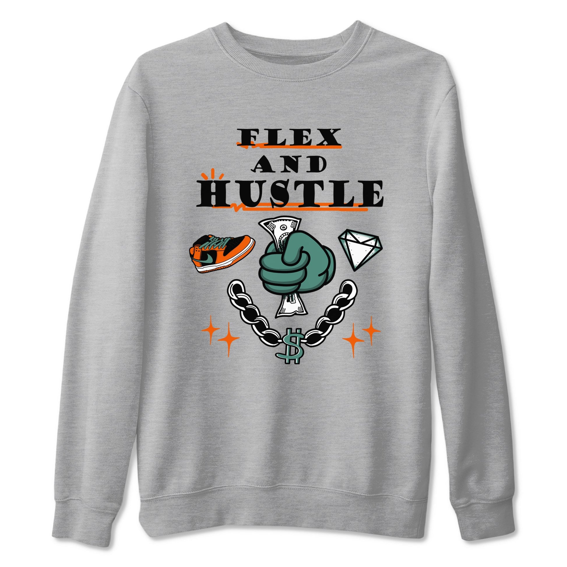 Dunk Low Ceramic shirts to match jordans Flex And Hustle sneaker match tees Dunk Ceramic match shoes to clothes SNRT Sneaker Tees unisex cotton Heather Grey 2 shirts