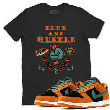 Dunk Low Ceramic shirts to match jordans Flex And Hustle sneaker match tees Dunk Ceramic match shoes to clothes SNRT Sneaker Tees unisex cotton Black 1 shirts