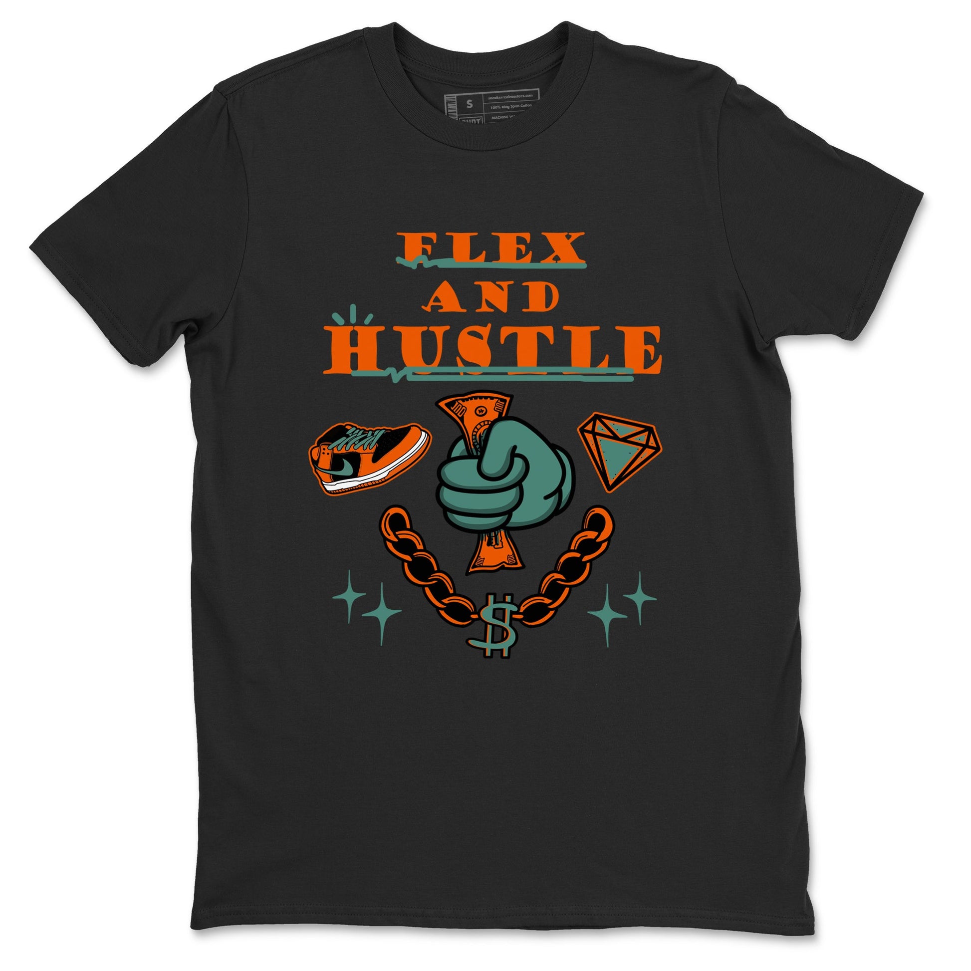 Dunk Low Ceramic shirts to match jordans Flex And Hustle sneaker match tees Dunk Ceramic match shoes to clothes SNRT Sneaker Tees unisex cotton Black 2 shirts