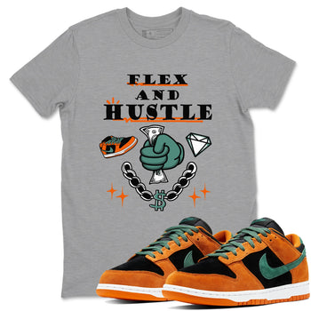 Dunk Low Ceramic shirts to match jordans Flex And Hustle sneaker match tees Dunk Ceramic match shoes to clothes SNRT Sneaker Tees unisex cotton Heather Grey 1 shirts