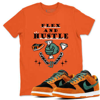 Dunk Low Ceramic shirts to match jordans Flex And Hustle sneaker match tees Dunk Ceramic match shoes to clothes SNRT Sneaker Tees unisex cotton Orange 1 shirts