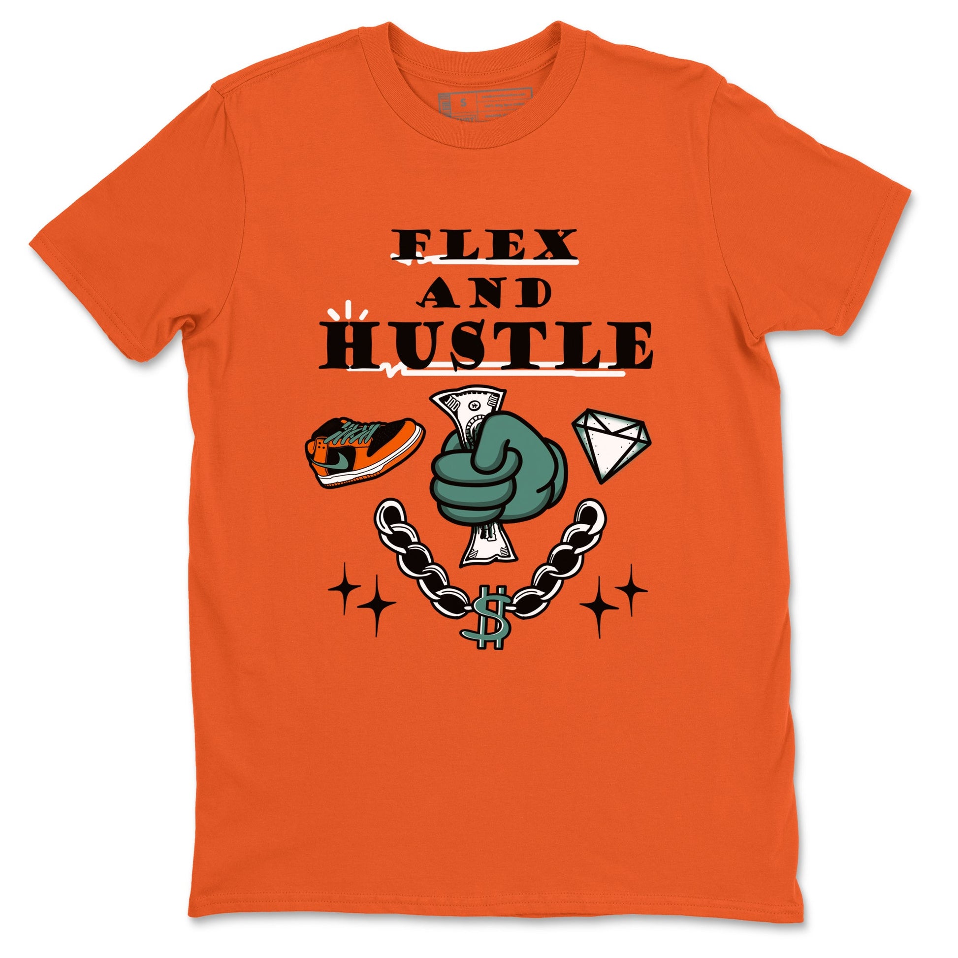 Dunk Low Ceramic shirts to match jordans Flex And Hustle sneaker match tees Dunk Ceramic match shoes to clothes SNRT Sneaker Tees unisex cotton Orange 2 shirts