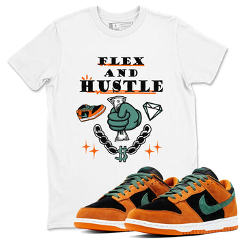 Dunk Low Ceramic shirts to match jordans Flex And Hustle sneaker match tees Dunk Ceramic match shoes to clothes SNRT Sneaker Tees unisex cotton White 1 shirts