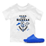 Yeezy Slide Azure shirts to match jordans Flex And Hustle sneaker match tees Yeezy Slide Azure SNRT Sneaker Tees streetwear brand Baby and Youth White 1 cotton tee